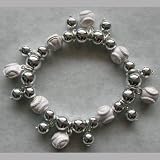 Stretch Softball Charm Bracelet