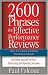 2600 Phrases for Effective Performance Reviews: Ready-to-Use Words and Phrases That Really Get Results