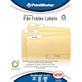 Printworks White Matte Inkjet and Laser File Folder Labels, 2/3 x 3 7/16 Inches, 100% Recycled, 12 Sheets, 360 Labels/Box, (00679)