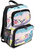 Roxy Kids Girls 7-16 Roxy Fresh Press Backpack, Multi Color Print With Turquoise, One Size