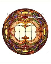Tiffany Style Stained Glass Window Panel 24" P2498