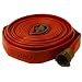 Dixon Valve H515R50RAF Nitrile 500# Covered Light Duty Fire Hose with Aluminum Rocker Lug, NST Female x NST Male, 225 psi Pressure, 50' Length, 1-1/2" Hose ID
