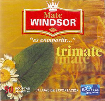 Windsor Trimate Tea: Coca Tea Mate De Coca, Anise, Camomile Chamomile 50ct. by Hansa Ltda.