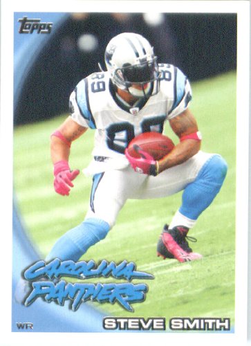 2010 Topps NFL Football Card # 45 Steve Smith - Carolina Panthers - NFL Trading Card in a Protective ScrewDown Case!