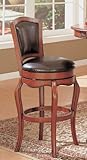 Solid Hardwood Brown Vinyl Barstool