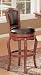 Coaster Harrison 29 Inch Swivel Faux Leather Bar Stool in Warm Cherry Finish