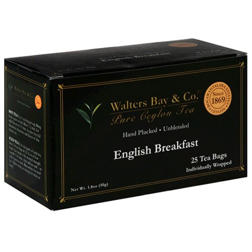 Walters Bay & Company, Pure Ceylon Gold Tag English Breakfast Tea, 25-Count Boxes... by Walter