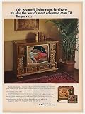 1968 Magnavox Mediterranean Color TV Television Print Ad