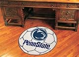 Penn State Soccer Ball 29 Round Floor Mat (Rug) - Penn State Nittany Lions NCAA College Athletics