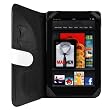 Unique Amazon Kindle Fire Tablet (Wifi Only, Wifi + 3G) Vangoddy White & Black Cover