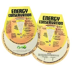 Energy Conservation Guide Wheel Spinning Info, Tips & Fun Saving Facts