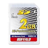 BUFFALO RSDC-G2G/WH SDメモリーカード高速モデル 2GB ホワイト
