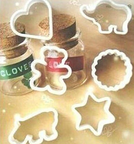 Gracelife New Cute Cookie Cutter Set of 6 Sealed Packing Plastic DIY Baking Biscuit Molds Fruit Cutter Color: CookieCutter6Pset Model: Gracelife (Home & Kitchen)