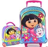 Dora the explorer Rolling Backpack and Dora the explorer lunch box bag (2 compartments)