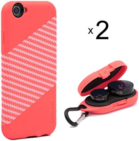 iPhone Camera Lens 6 Fish Eye Wide Angle IMVIO Official Cell Phone Case and Carrying Case (1st Generation) *Photographers Choice* (2 Coral)
