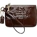 Coach Patent Wristlet Wallet Case Bag 41559 Brown