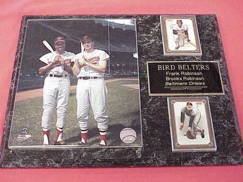 Orioles Brooks & Frank Robinson 2 Card Collector Plaque