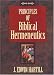 Principles of Biblical Hermeneutics