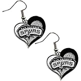 San Antonio Spurs Swirl Heart Earrings
