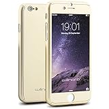 Willnorn Full Body Coverage Protection Case with Tempered Glass Screen Protector for iPhone 6 - Black