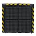 The Andersen Company 4213 Nitrile Rubber Hog Heaven II Linkable Mat with Grit and Yellow Strip End Border, 43-3/4" Length x 39-7/8" Width x 0.75" Thick (Box of 2)