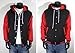 U World Men's Cotton Hoodie Varsity Baseball Jacket Red