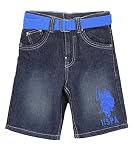 U.S. Polo Assn. Classic Embroidery Belted Denim Shorts (Sizes 2T - 4T)