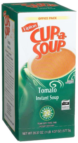 Lipton Cup-a-Soup, Tomato, 22-Count Boxes (Pack of 4) by Lipton