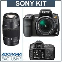 Sony Alpha DSLR-A200 SLR Digital Camera with Sony 18-70mm & 75-300mm Zoom Lens, 10.2 Megapixels, 2.7" LCD Screen