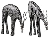 Set Of 2 Geometric Antelope - Black