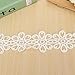 KINGSO 3 Yards Fabric Flower Lace Trimming For Costume Dress Sewing Crafts White