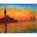 Claude Monet Poster - Dusk in Venice (16x20")