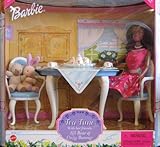 Afro-American Barbie AA - Tea Time Giftset Barbie With Her Friends Li'l Bear & Cozy Bunny - Wal Mart Special Edition (1999)