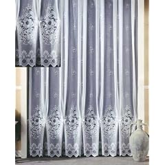 Blumen Jacquard Store, fertig Gardine, 145x300, 19955