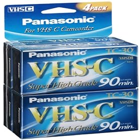 Click here to buy Super High-grade Vhs-c Videocassette 4 pack by Panasonic.