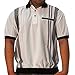 LD Sport Vertical Striped Short Sleeve Banded Bottom Shirt 6091-455BT