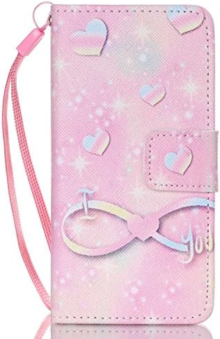 Apple iPod Touch 6th Case, ESKK® Fashion Style Flip Wallet Luxury Pu Leather Cover with Kickstand for Apple iPod Touch 5th 6th Generation 2015 Model Hot Pink (Love)