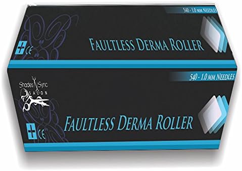 Derma Roller By Faultless Beauty + Free Travel Case - Best Medical Grade Micro Needle Roller - 1.0mm Needle Length - 540 Needles- Best Face Roller for Skin and Body- Smooth and Reduce Stretch Marks, Wrinkles, Scars, Large Pores, Eyes Pouches - Roll Away the Years with the Best Faultless Derma Roller