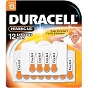 Duracell DA13B12W 1.4-Volt Zinc Air Hearing Aid Batteries, Size 13, 12-Count Packages (Pack of 2)