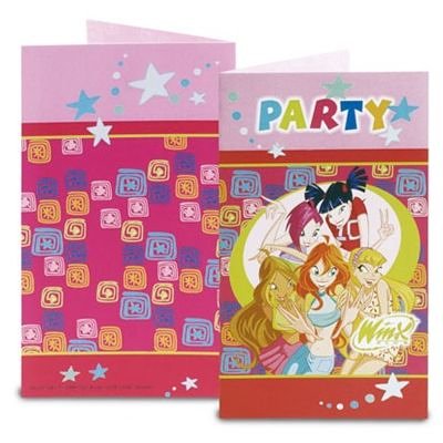 6 Invitations Winx - Anniversaire Enfant - Go�ter enfant