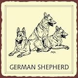 German Shepherd Sign, Size 12 w X 12 h