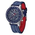 Detomaso Gents Watch Firenze Chronograph Blue Dial Leather SL1624C-BL