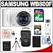 Samsung WB800F Smart Wi-Fi Digital Camera (White) with 16GB Card + Battery + Case + Flex Tripod + Accessory Kit