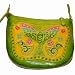 Unique Butterfly Designer Leather Shoulder Bag -- Green Base