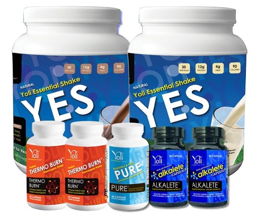 Yoli Better Body System [CHOCOLATE & VANILLA] 30 Day Transformation Kit ___noise___ 1000 (Shakes, Thermo Burn, Alkalete & Pure) On Sale