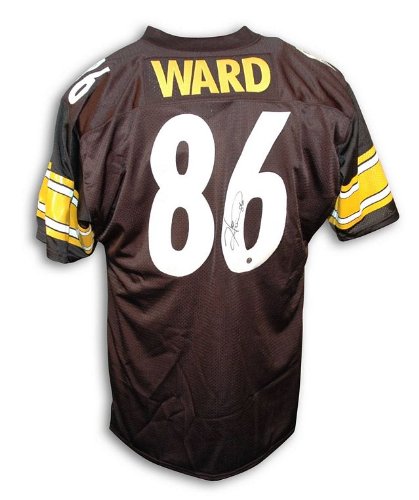 Autographed Hines Ward Pittsburgh Steelers Black Throwback Jersey