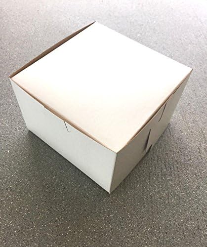 50 Bakery Cake Cookie White Board Boxes 6 X 6 X 4