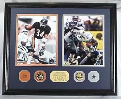 EMMITT SMITH - WALTER PAYTON DUO PIN COLLECTION PHOTOMINT - Plaque