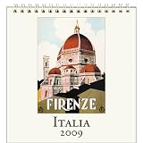 Italia Italy Cavallini 2009 Vintage Prints easel desk calendar 6 by 6.5 inches Cream Laid paper finish