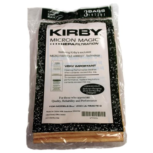 51SHM6BE KL Kirby Hepa Bags 3pk. Ult. G, Diamond, Gen. 4 6 and Pre 2009 Sentria